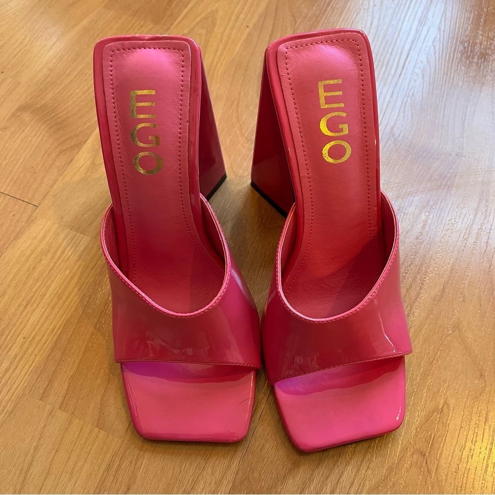Ego hot pink block heels